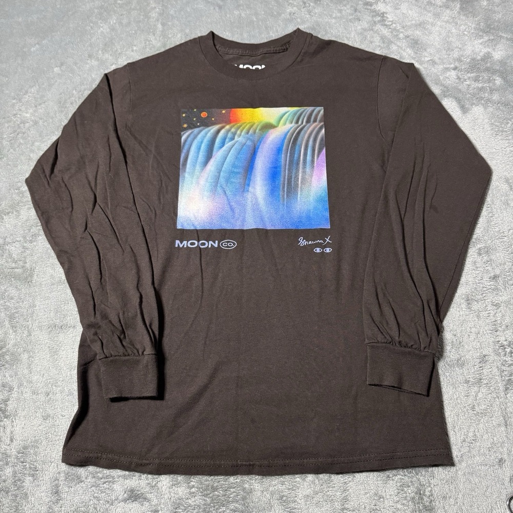 Shawna X Moon Collective Longsleeve in Brown $60 MSRP‎ Mens Small